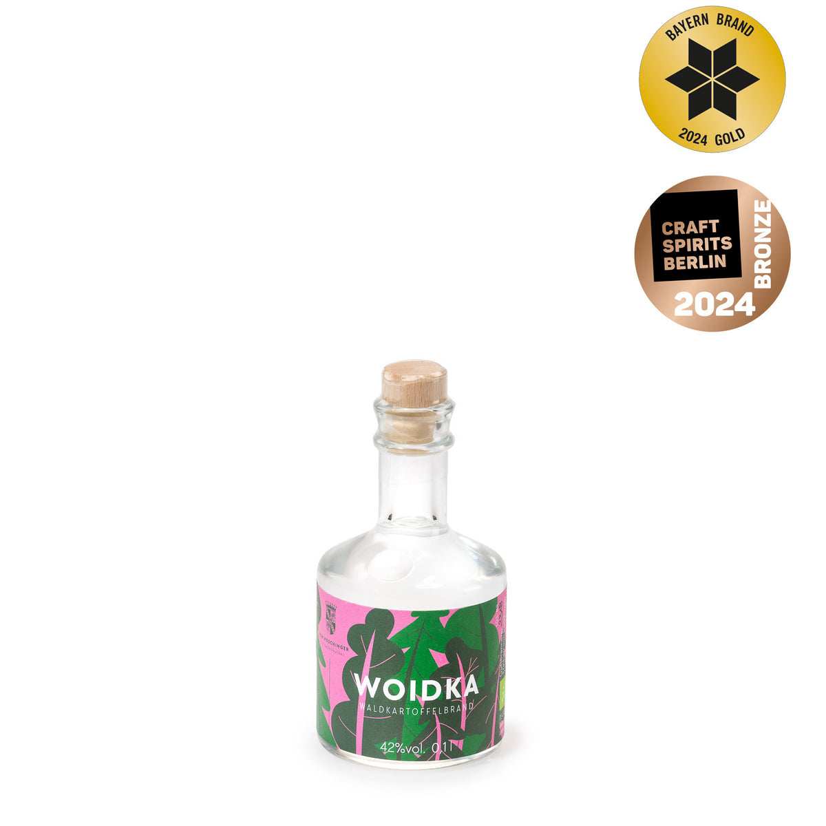 Bio-Kartoffelbrand Woidka 42% 0,1 Liter