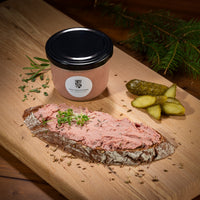 Hirschleberwurst (pur, mit Schnittlauch oder mit Preiselbeeren)