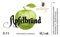 Apfelbrand vom Kaiser Alexander 42 % 0,5 Liter in der Box