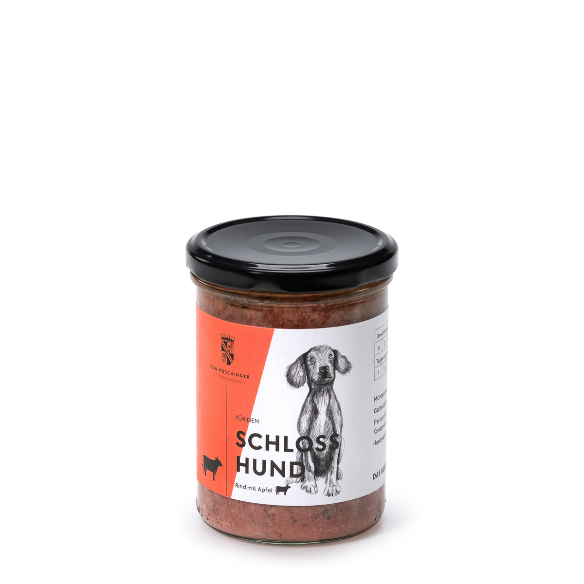 Hundefutter - für den Schlosshund - Rind mit Apfel