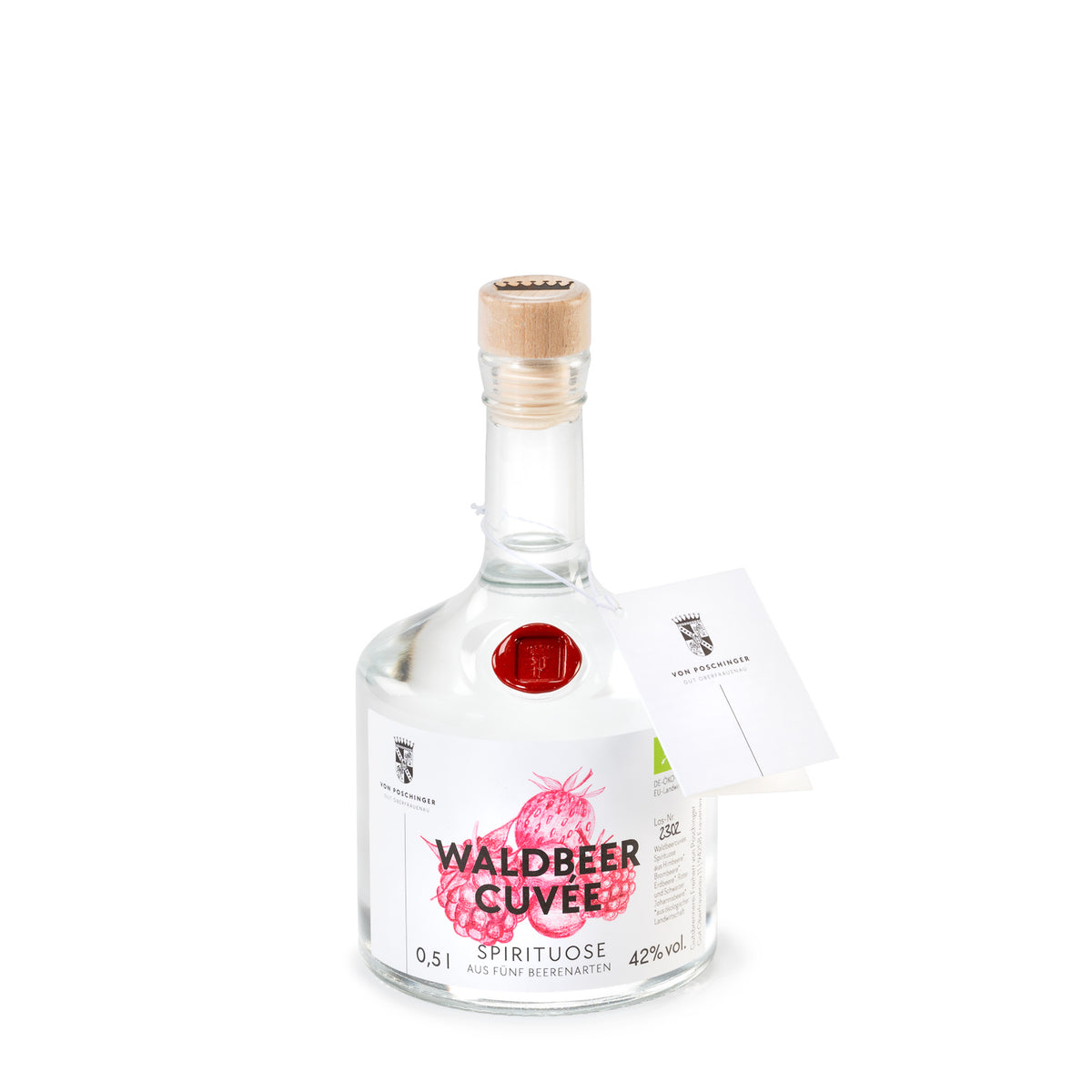 Bio Waldbeer-Cuvée - Spirituose aus fünf Beerenarten 42 % 0,5 Liter