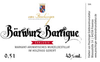 Bärwurz Barrique Markant-aromatisches Wurzeldestillat ausgebaut im Barriquefass 43 % 0,5 Liter in der Box