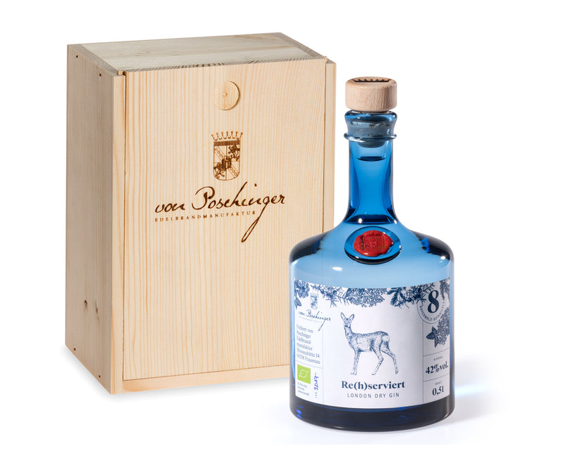 Re(h)serviert London Dry Gin 42 % 0,5 Liter in der Box