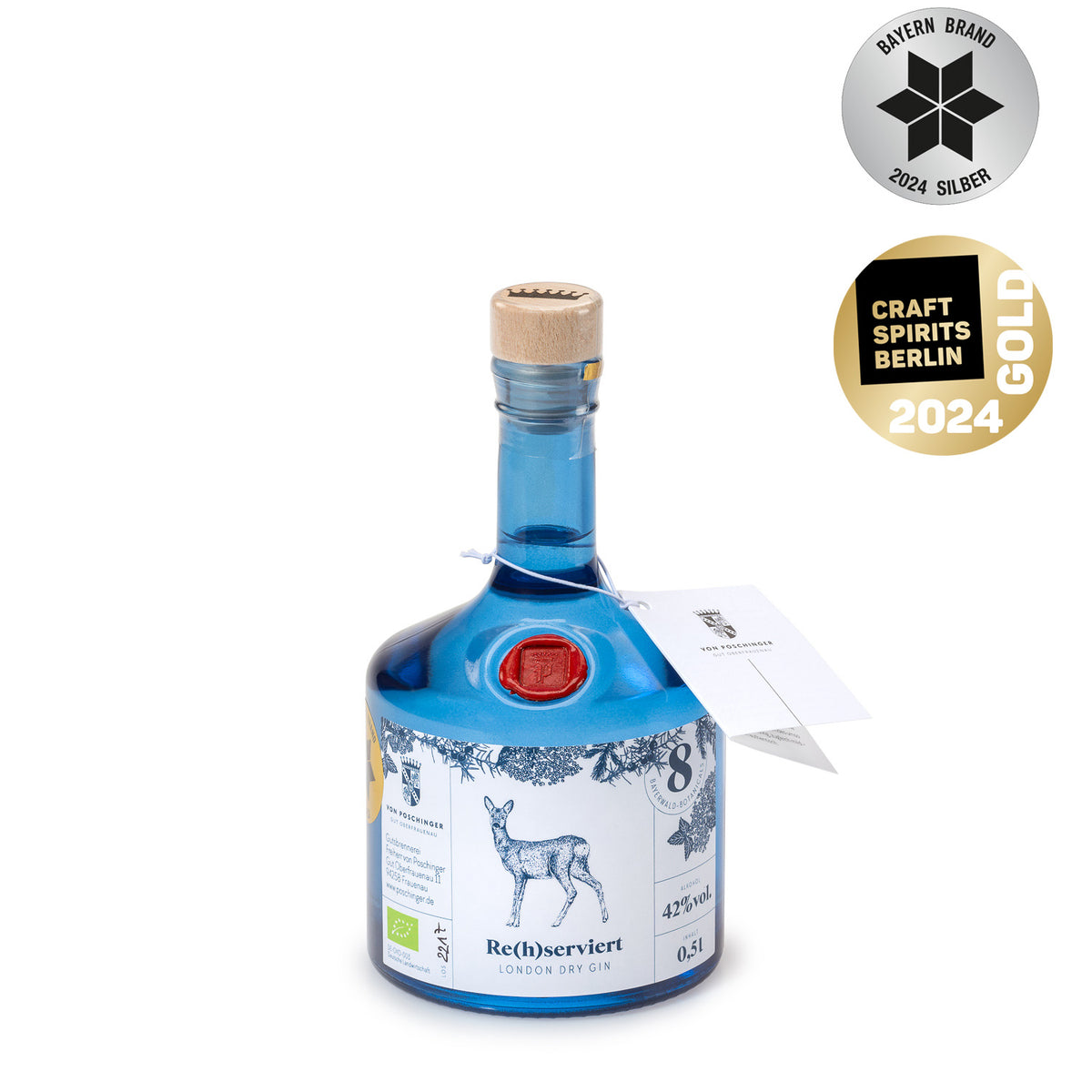 Re(h)serviert London Dry Gin Bio 42% 0,5 Liter