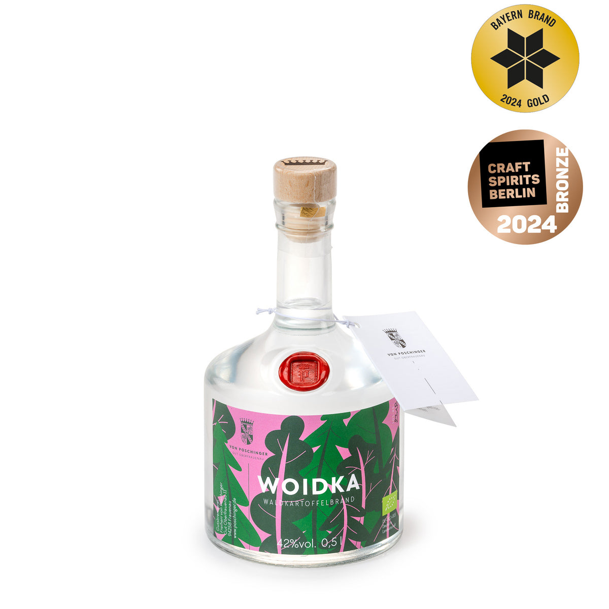 Bio-Kartoffelbrand Woidka 42% 0,5 Liter