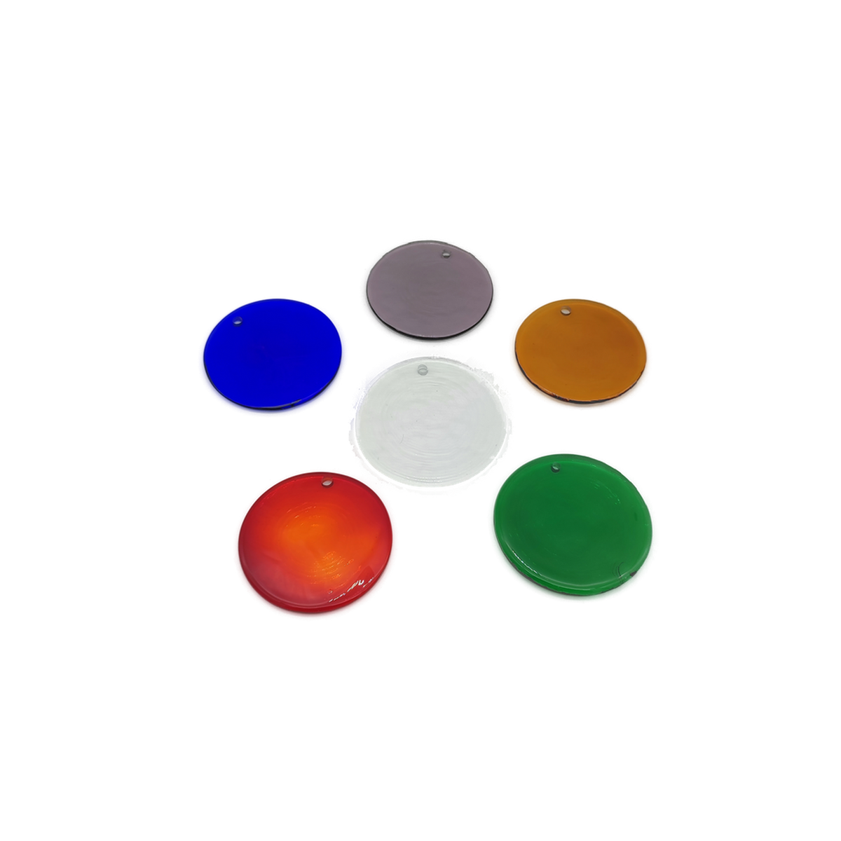 Glasplatte klein, Ø ca. 80mm - verschiedene Farben